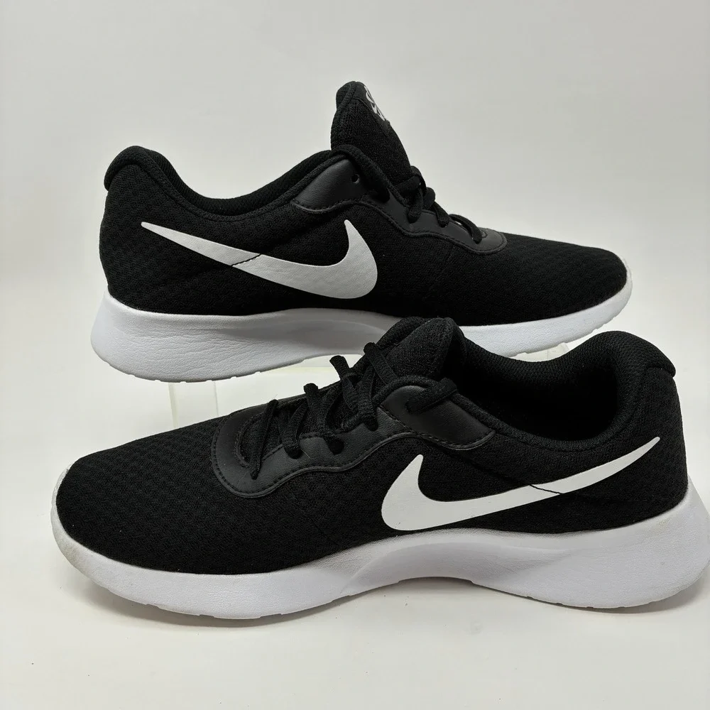 Nike Tanjun DJ6258-003 Men's 7.5 Black White Mesh Low Top Sneakers Shoes